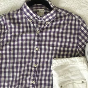 J. Crew Shirtings Casual Poplin Gingham EUC